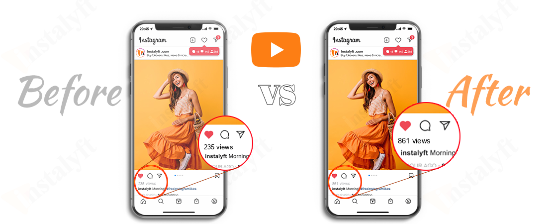 Before and After buying 500 Instagram Live Views