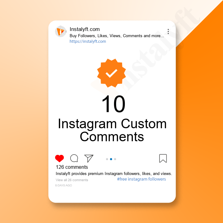 Buy 10 Instagram Custom Comments